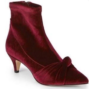 NWT Sam Edelman Keena Velvet Bootie in Wine Size 8B